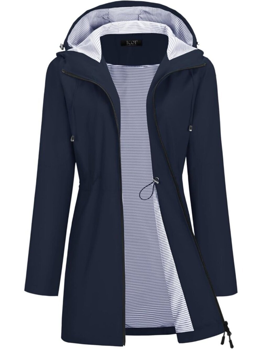 Rain Jacket Women Lined Raincoat Waterproof Windbreaker Jackets Hooded Raincoats